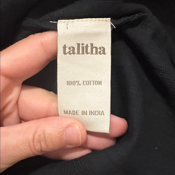 Talitha Black Embroidered Blouse SZ S NWT Flaw - Picture 4 of 7